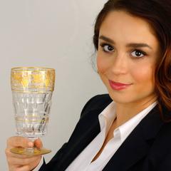 12 Val St. Lambert “Pampre D'Or” Oversized Tumblers