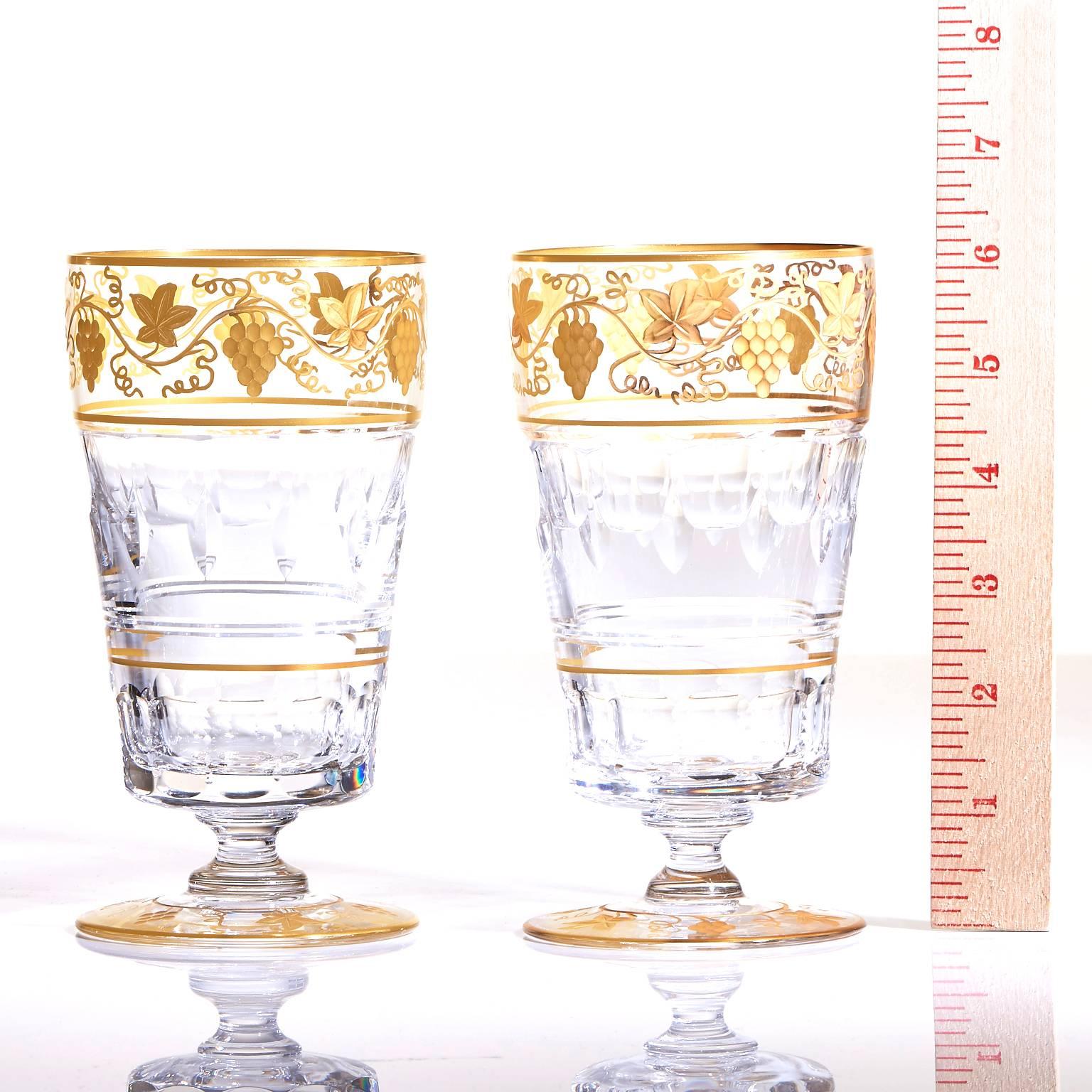 Mid-20th Century 12 Val St. Lambert “Pampre D'Or” Oversized Tumblers