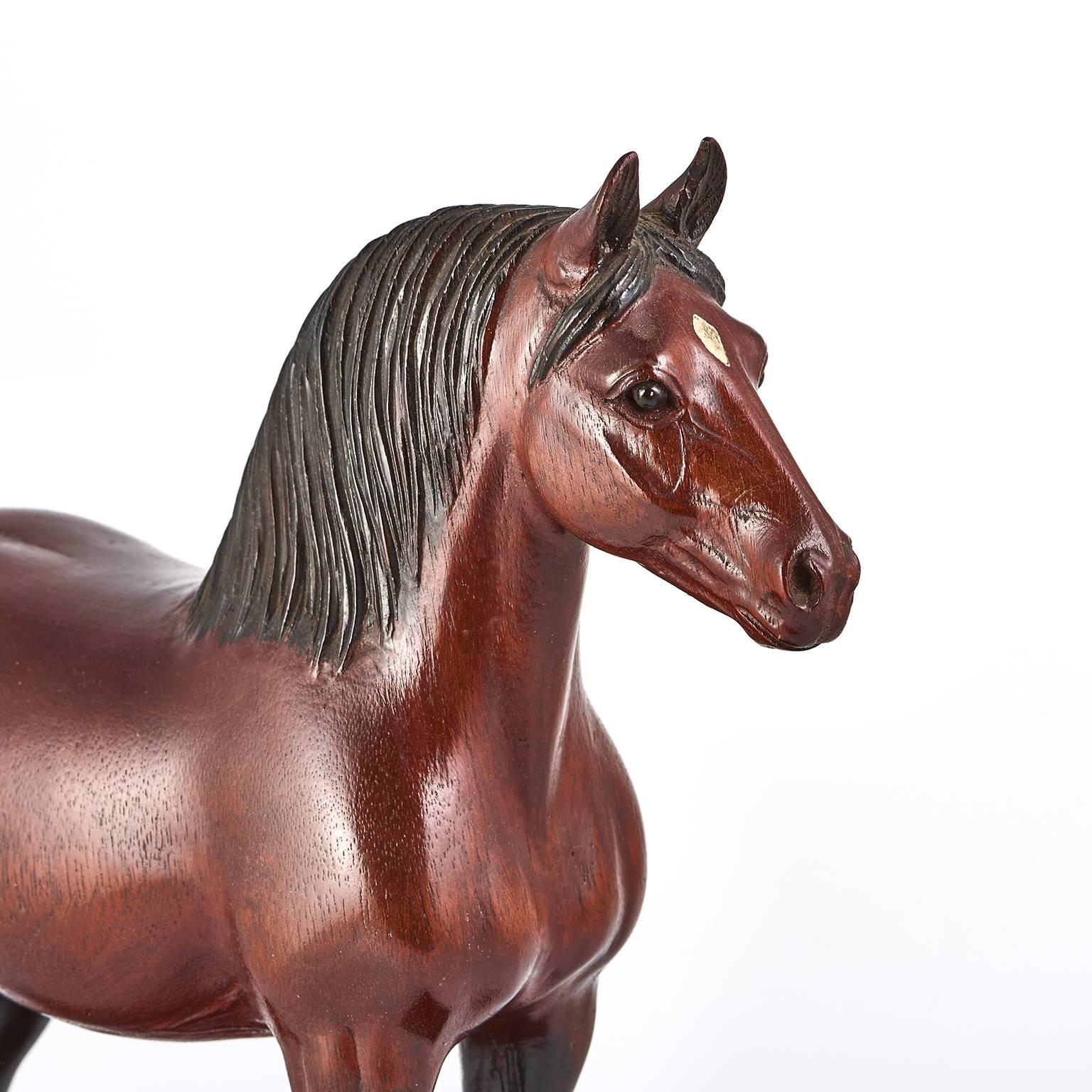 American Peter Giba Carved Clydesdale Horse