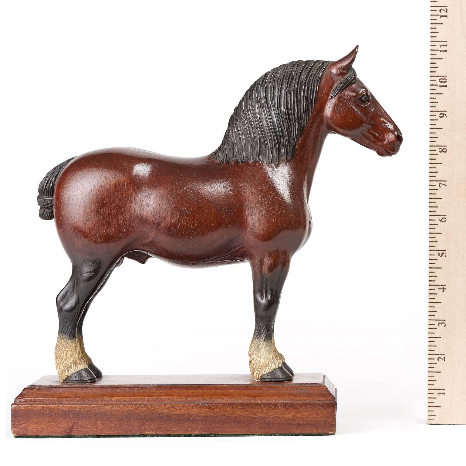Mid-20th Century Peter Giba Carved Clydesdale Horse
