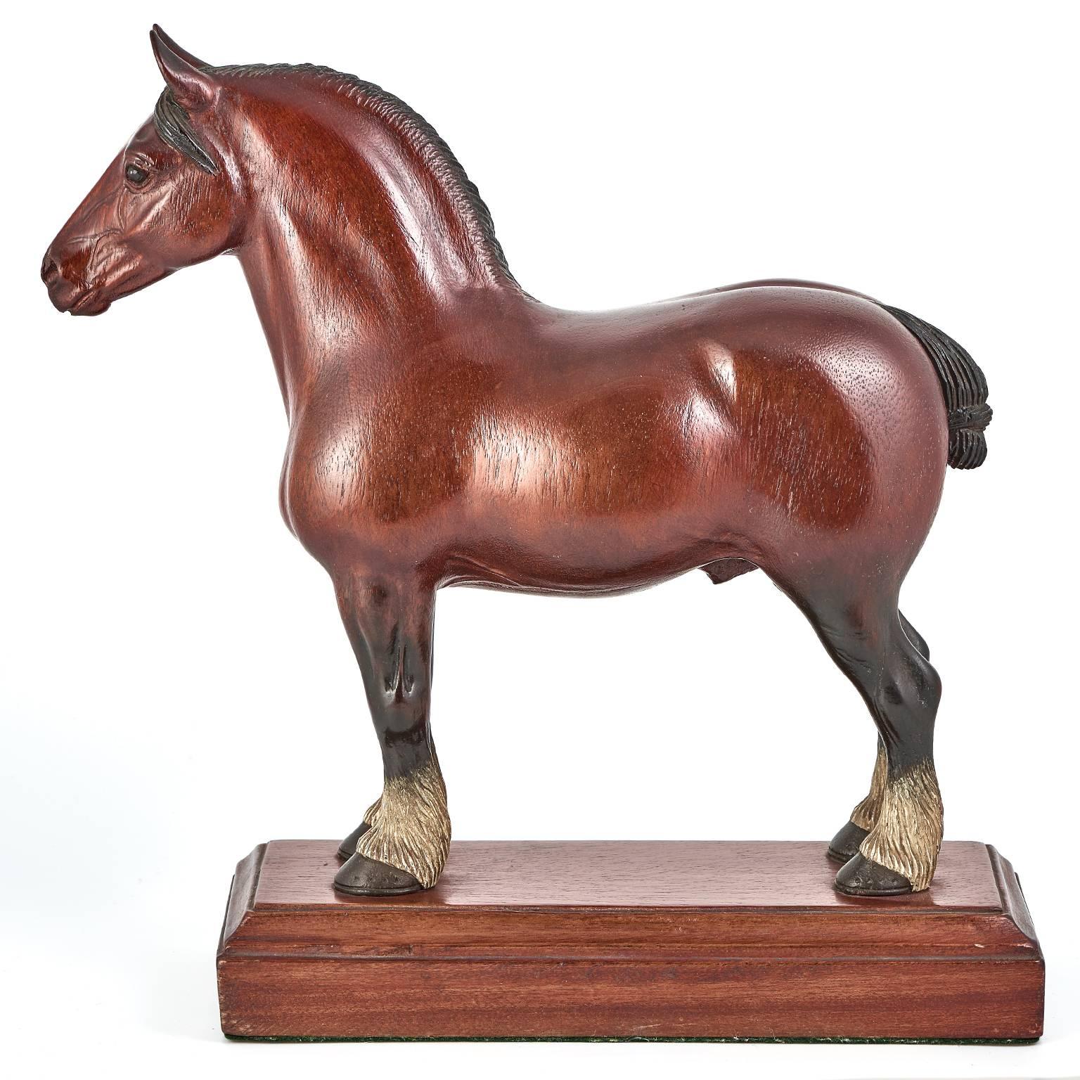 Wood Peter Giba Carved Clydesdale Horse