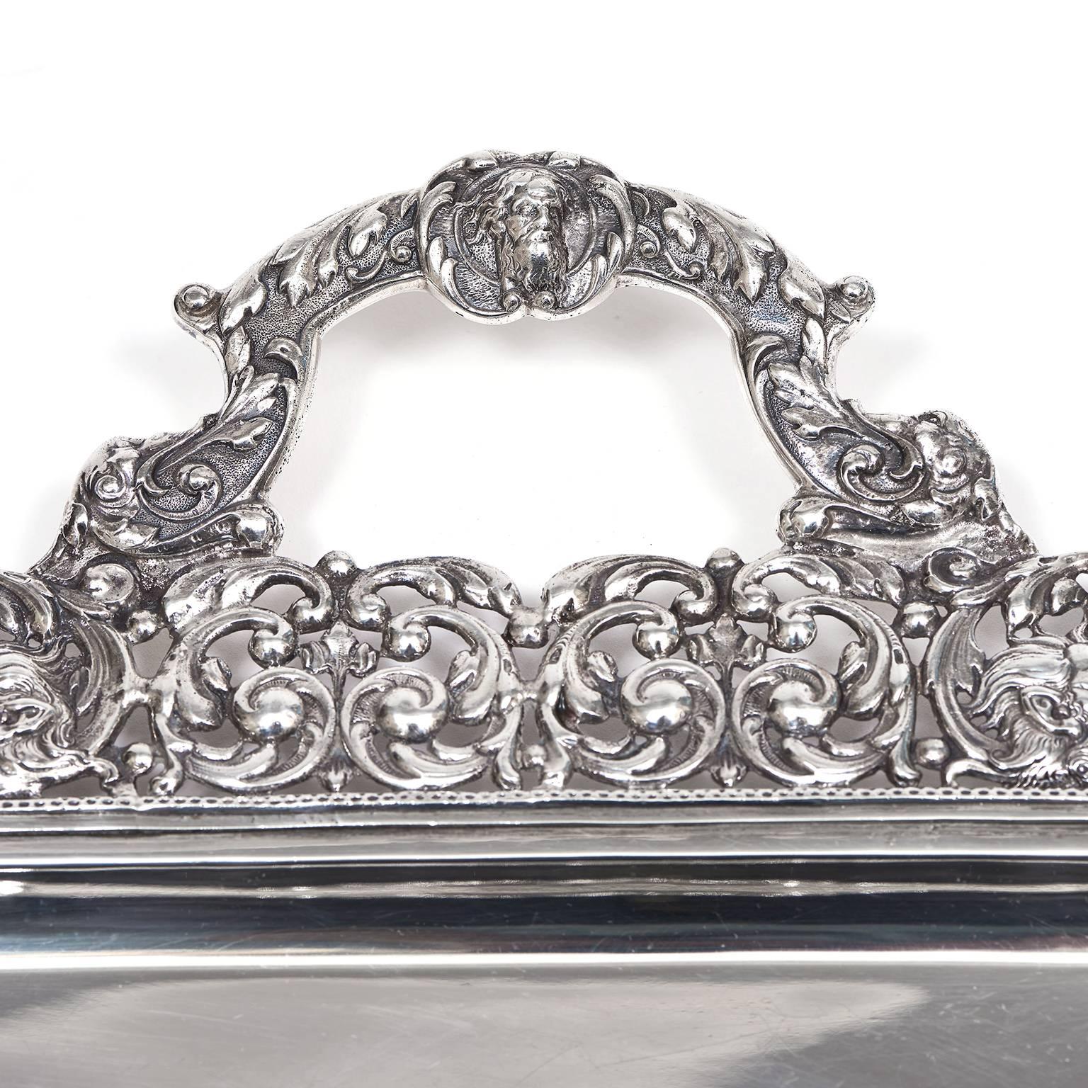 Neoclassical Revival Fabulous Rocaille Sterling Tray
