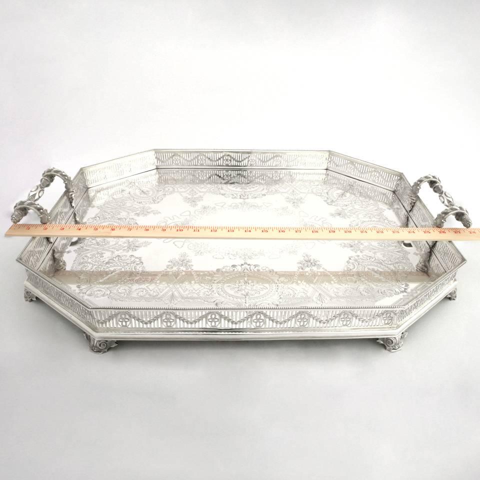 Massive Victorian Sterling Tray by Martin & Hall 1