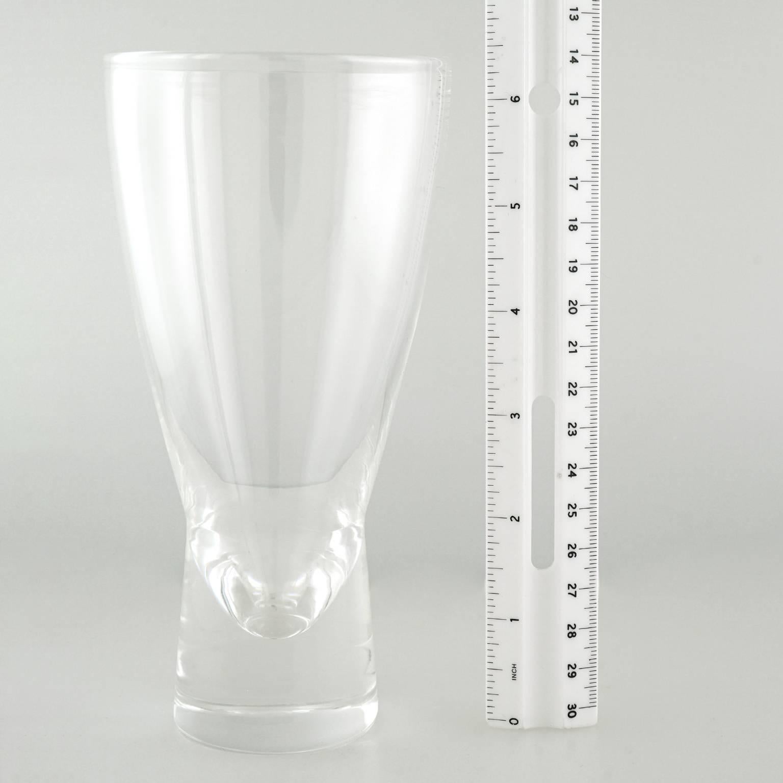 Mid-Century Modern Steuben Modernist Water Glasses by Donald Pollard Set of 14