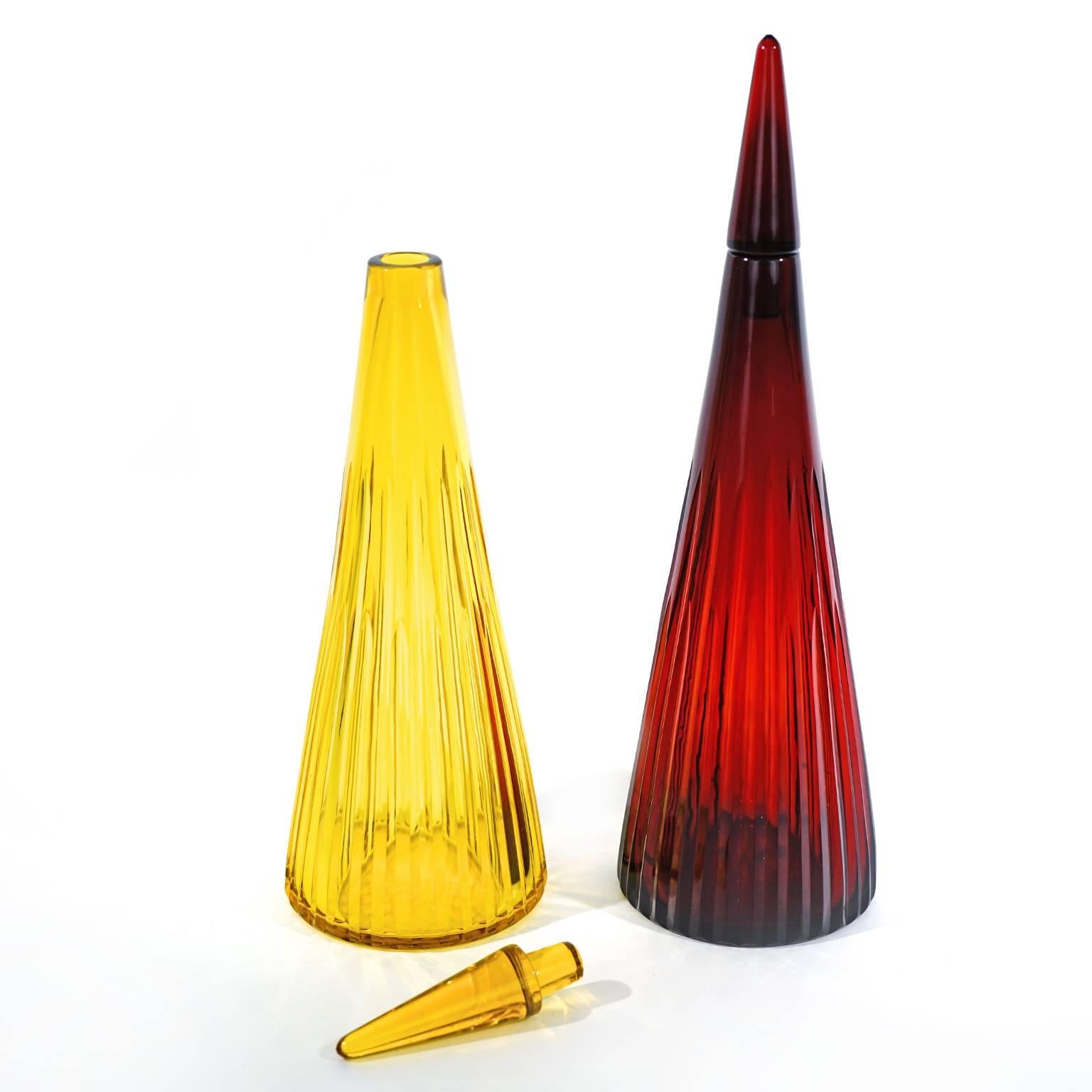 Modernist Steuben Decanters, Rare and Exceptional For Sale 1