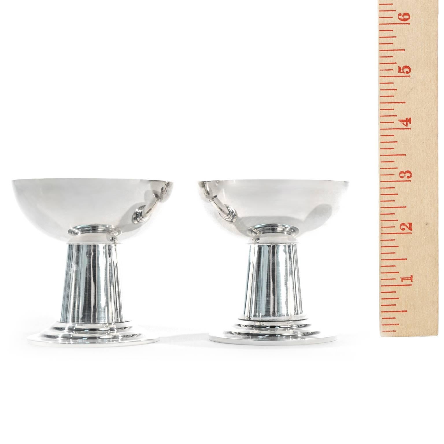 Silver Plate Christofle Modernist Silver Goblets Set of 12