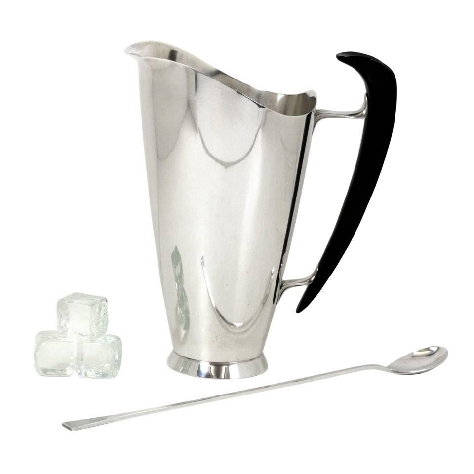 Sterling Silver Gorham Directional Pattern Mid-Century Cocktail Pitcher