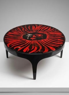 Tavolino 'Max Ingrand Fontana Arte Duilio Barnabè' della metà del secolo scorso.