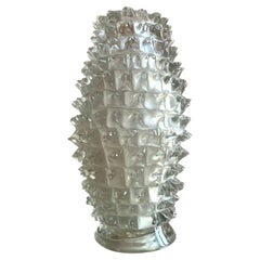 Ercole Barovier vaso Murano Rostrato bianco Iridescente 1940.