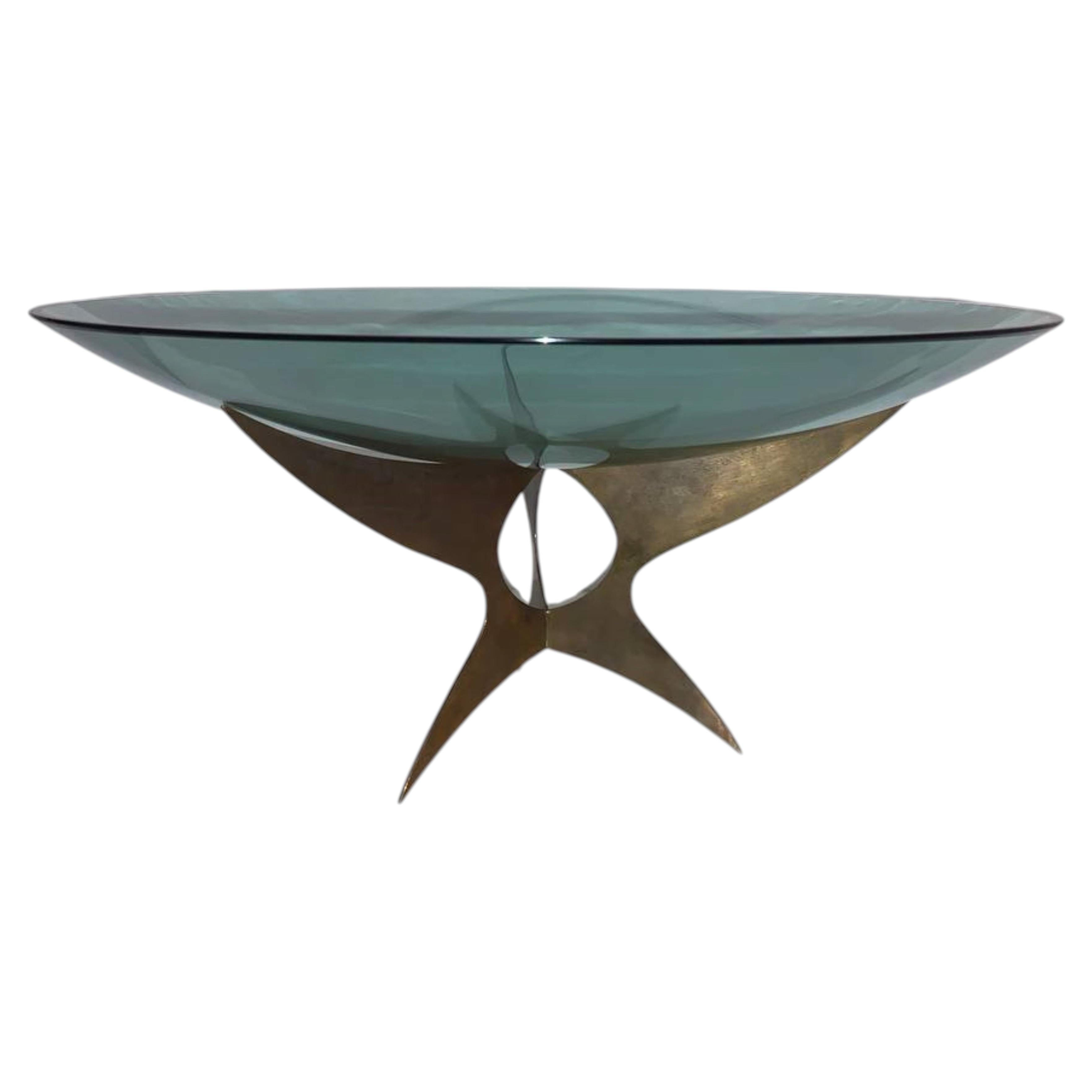 Max Ingrand, Fontana Arte Prod. Italia 1950 alzata in cristallo colorato.