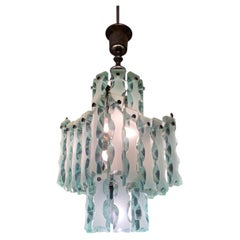 Fontana arte lampadario Zero Quattro Milano 1960.