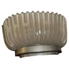 Applique Seguso 1930 in vetro ottone nickel