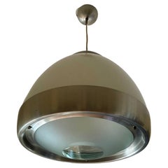 Lampadario di Pia Guidetti Crippa per Lumi, '' una lente'' Italia, anni '60