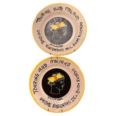 Set of two 1989 Buon Ricordo Sicilia special decorative plates.