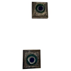 Apliques Angelo Brotto, acero pulido y cristal de Murano, años 60