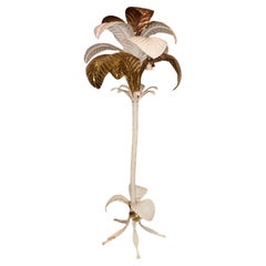 Grand lampadaire sculptural italien en forme de palmier, laiton doré 1960