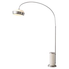 Italian Arched Floor Lamp by Studio Luce, Steel Structure, Vintage 70s