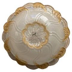Plafoniere ad incasso con vetro di Murano oro di Barovier&Toso Neon 1970