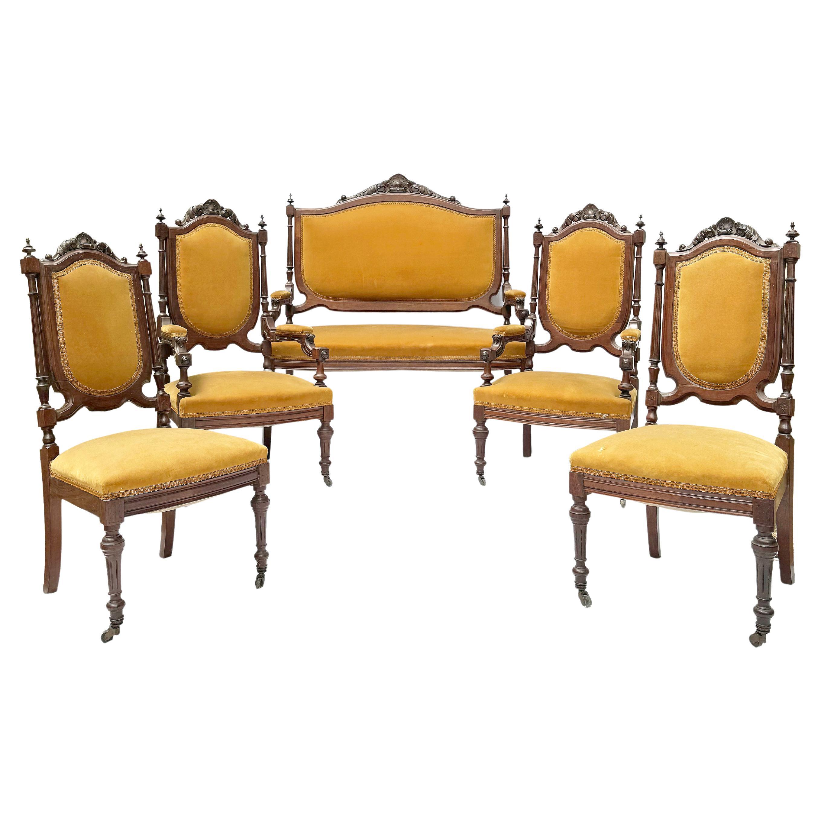 Magnificent 19th Century Victorian Parlor Set