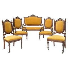 Magnifico set da salotto vittoriano del XIX secolo