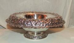 Wonderful Blown Out Rose Flower Pattern Sterling Silver Serving Bowl Centerpiece