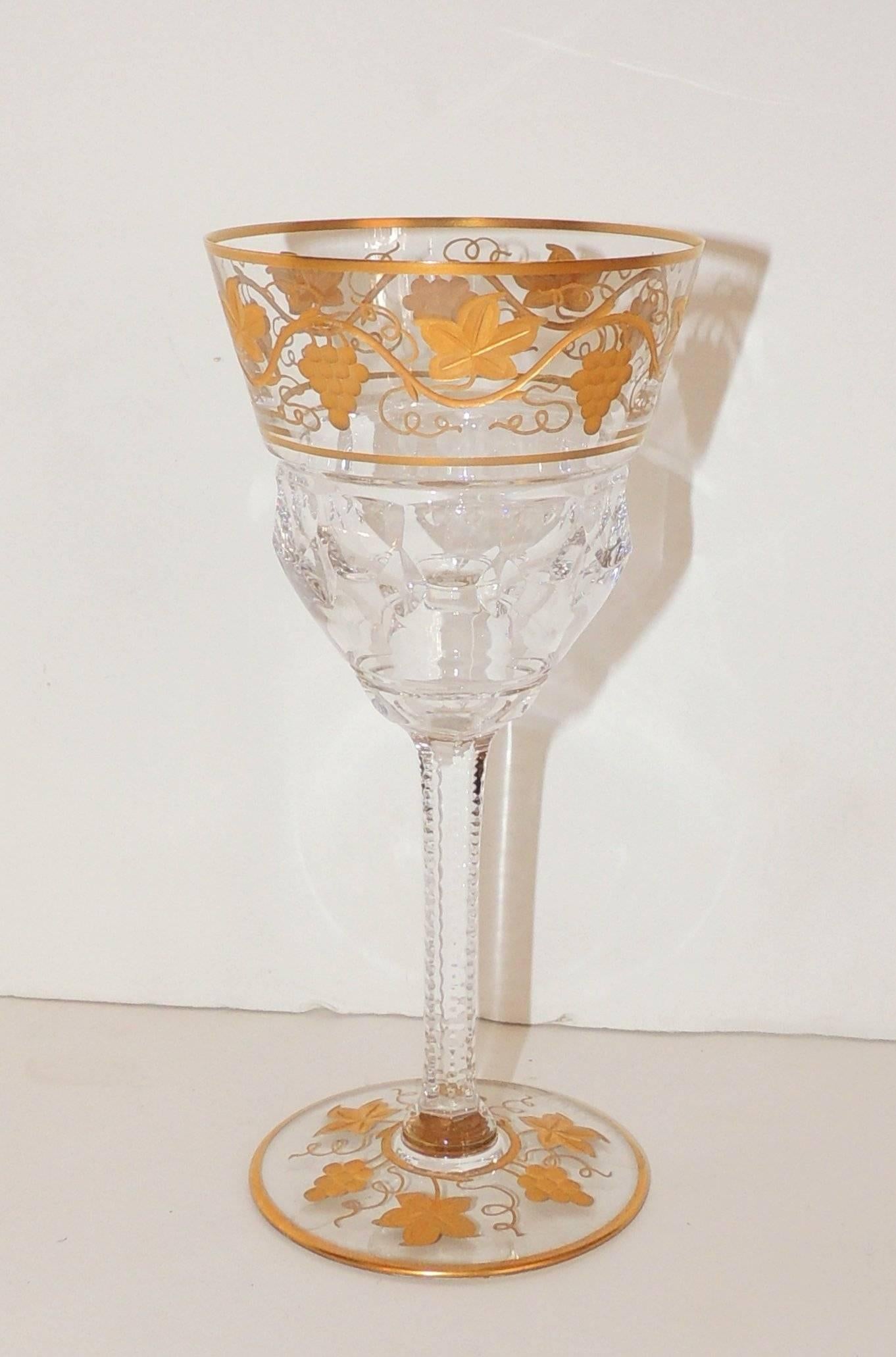 val st. lambert crystal wine glasses