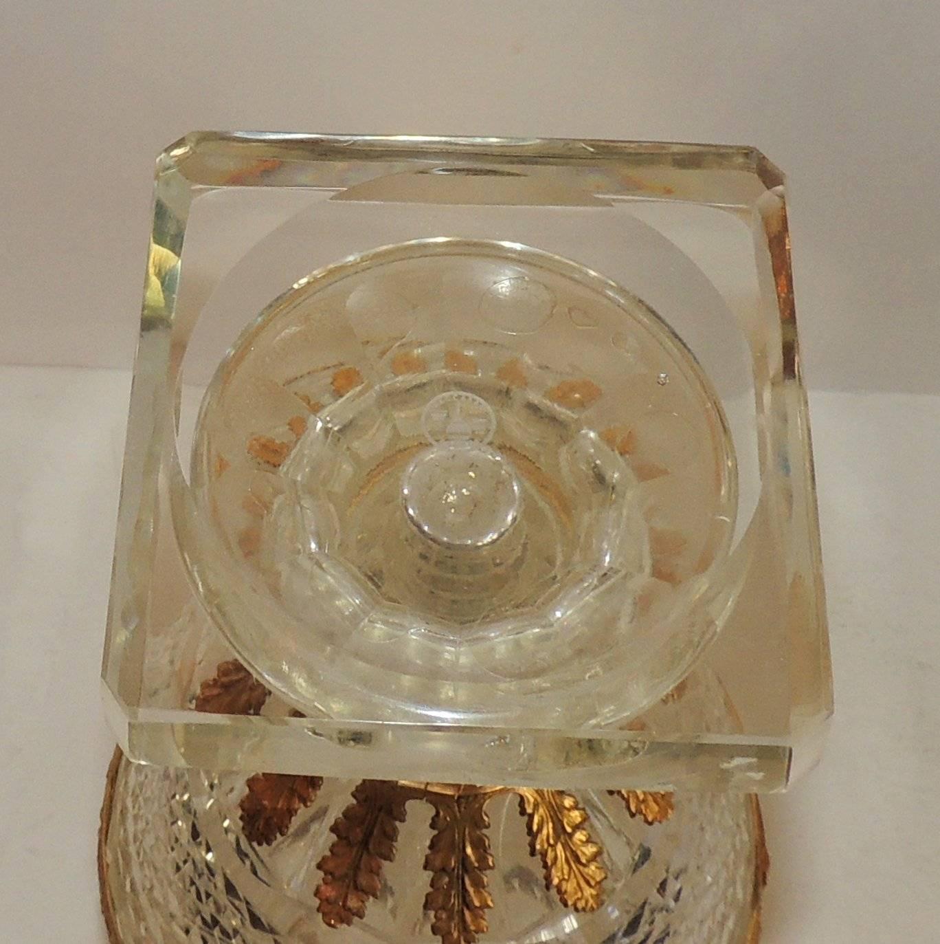 Mid-20th Century Beautiful Large Pair Baccarat Cut Crystal Ormolu-Mounted Regency Pedestal Vases