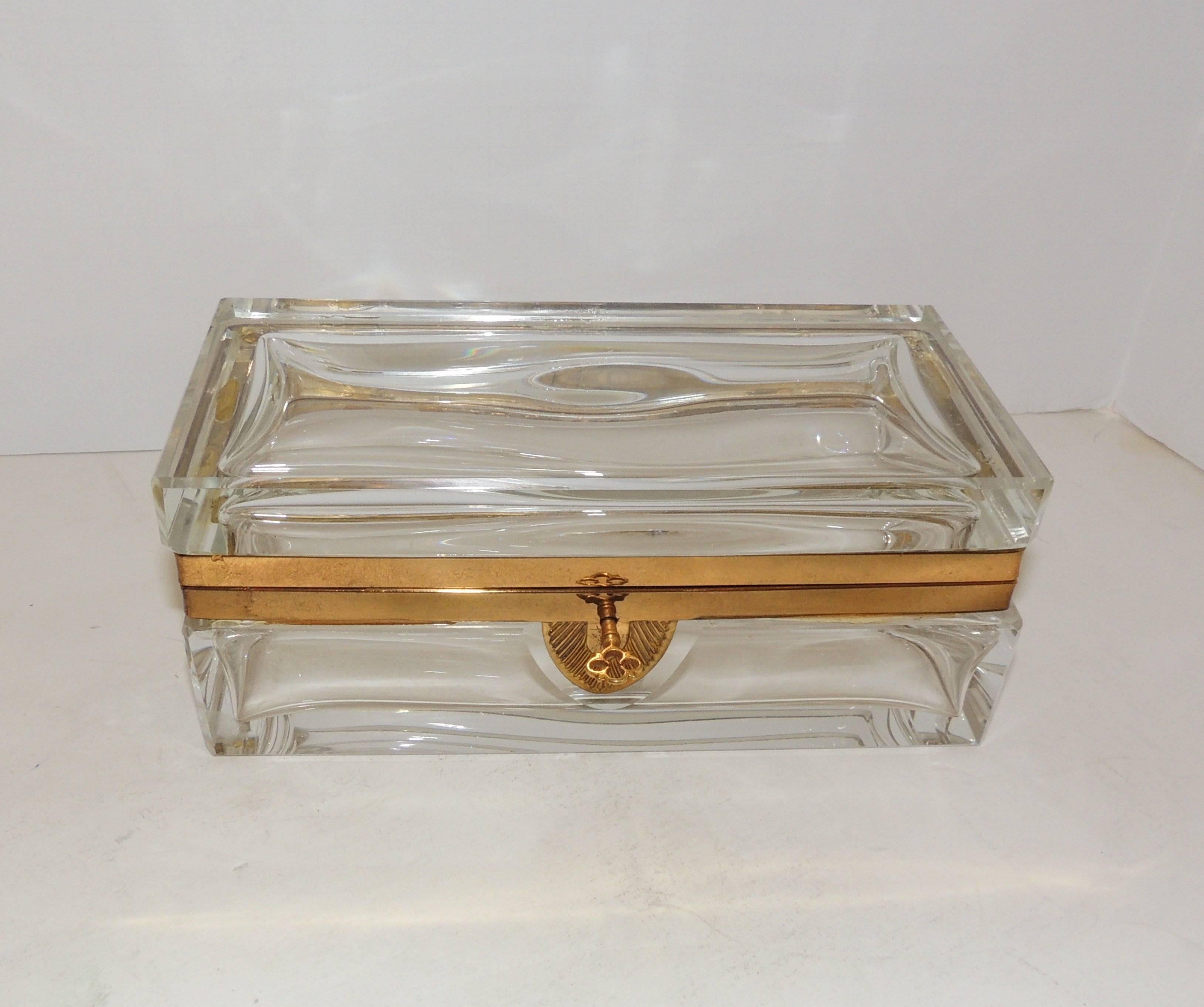 crystal glass jewelry box