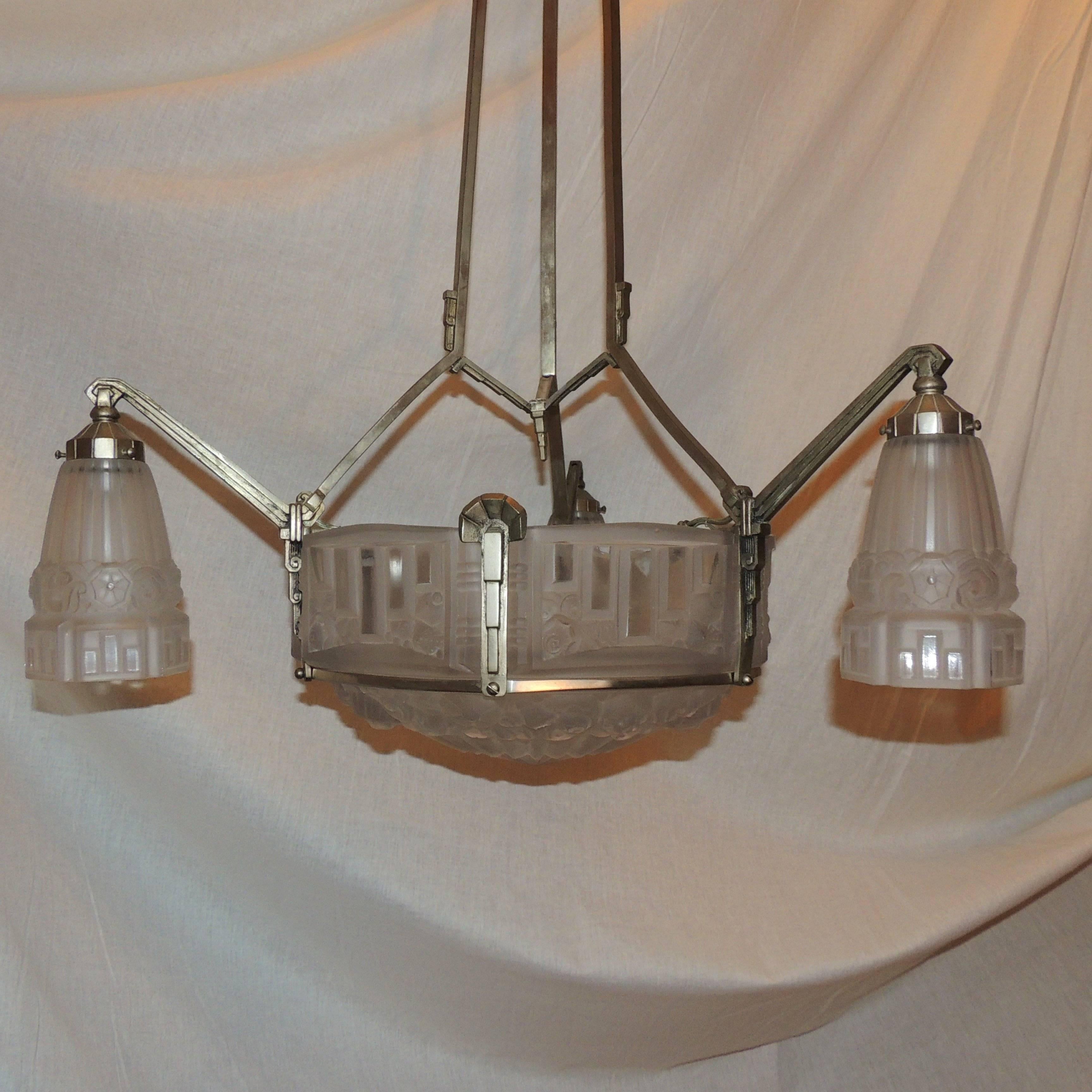 large art deco chandelier