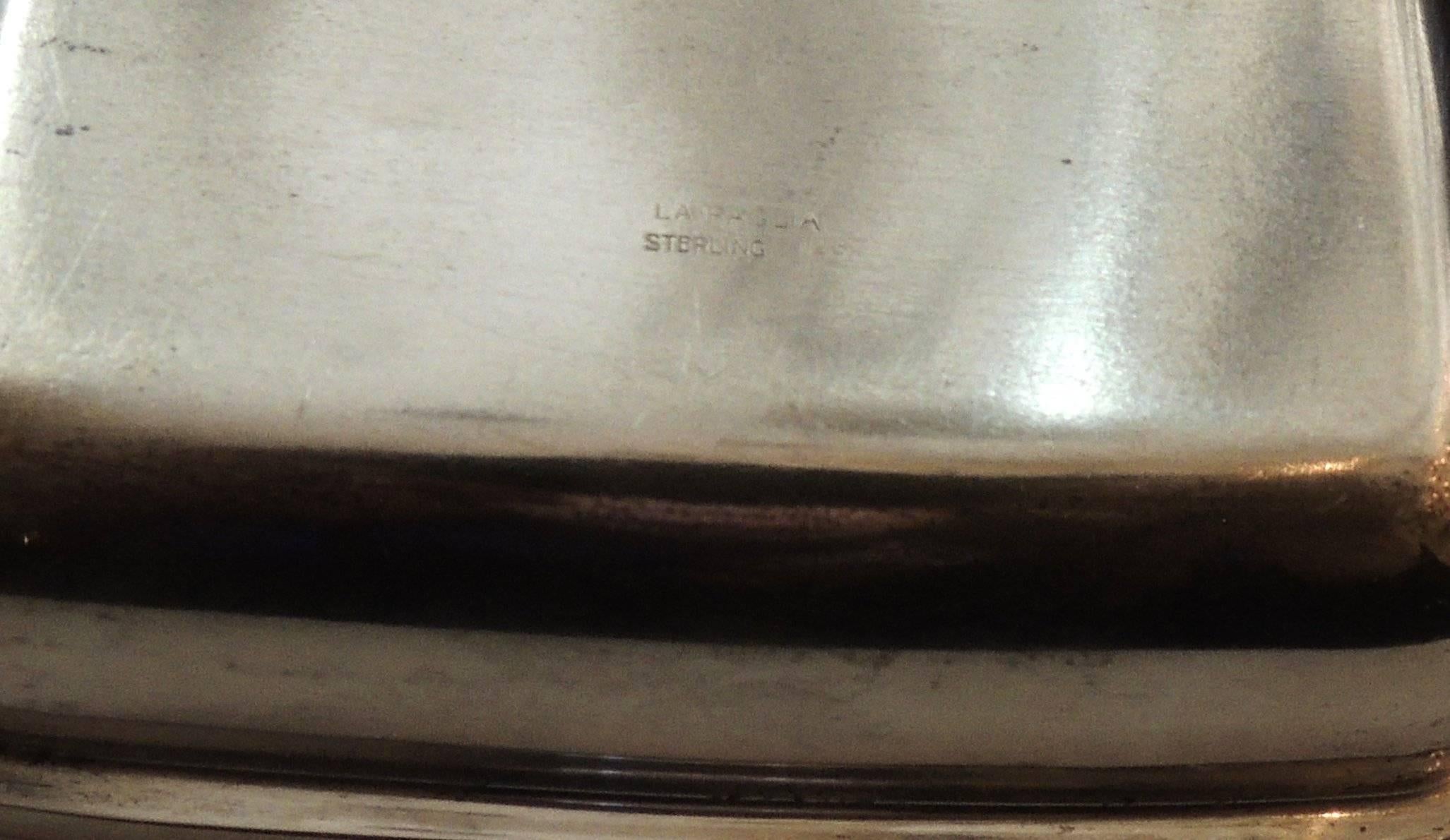 Maravillosa Alfonse La Paglia Georg Jensen Mango de caja modernista de plata de ley en venta 2