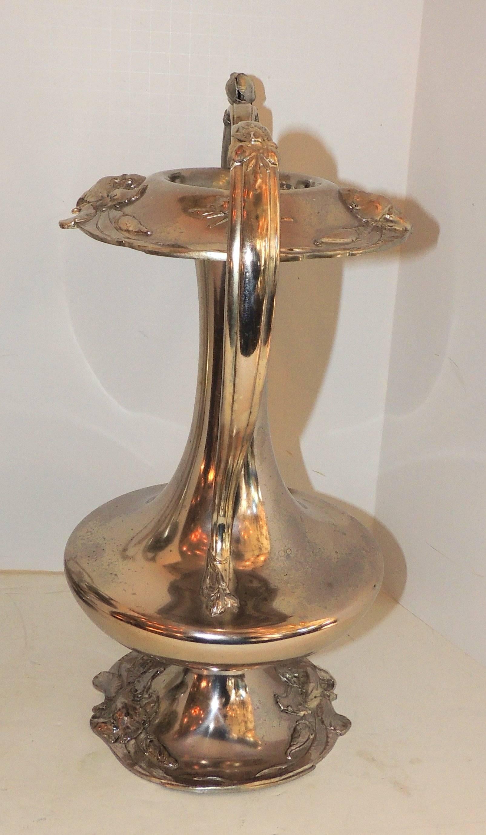 Großes Paar Vasen mit versilbertem Urnengriff von Reed & Barton, Art nouveau, WMF-Urnen im Angebot 3