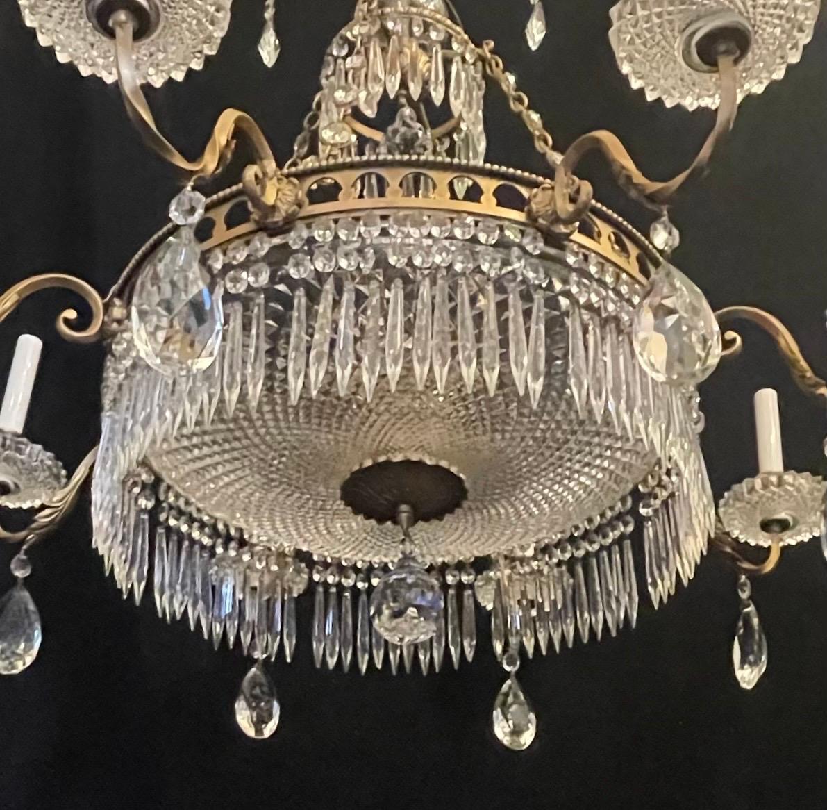 Neoclassico Splendido lampadario neoclassico a 12 luci in bronzo francese Regency Empire in vendita