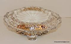 Elegant Pair of Gorham Sterling Silver Footed Compotes with Repousse Center