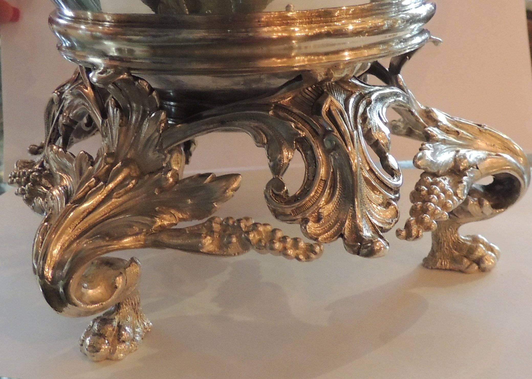 Monumental Redlich & Co. Sterling Silver Footed Floral Pierced Bowl Centerpiece 1