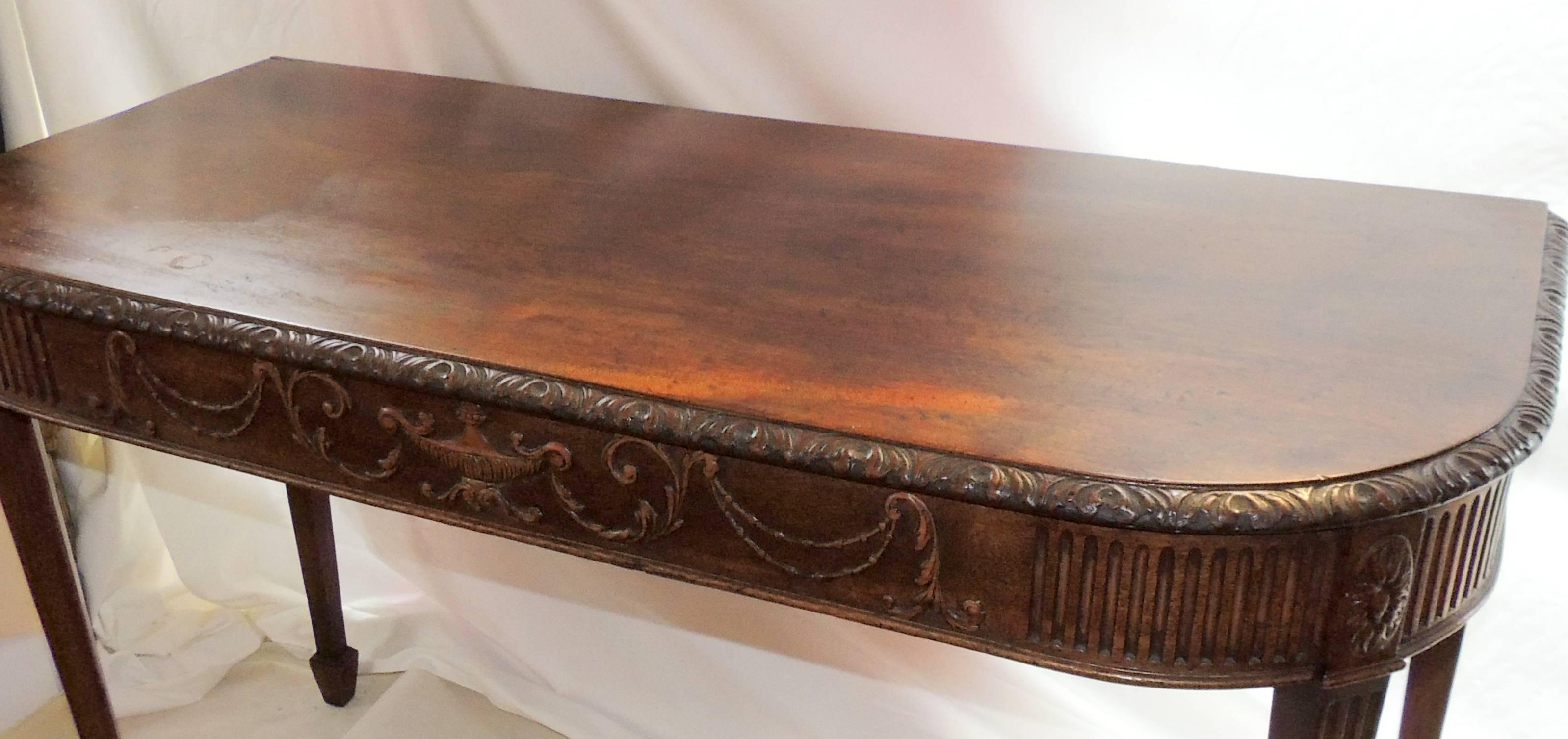Handsome Federal Pair of Carved English Consoles Tables Servers Duncan Phyfe 3