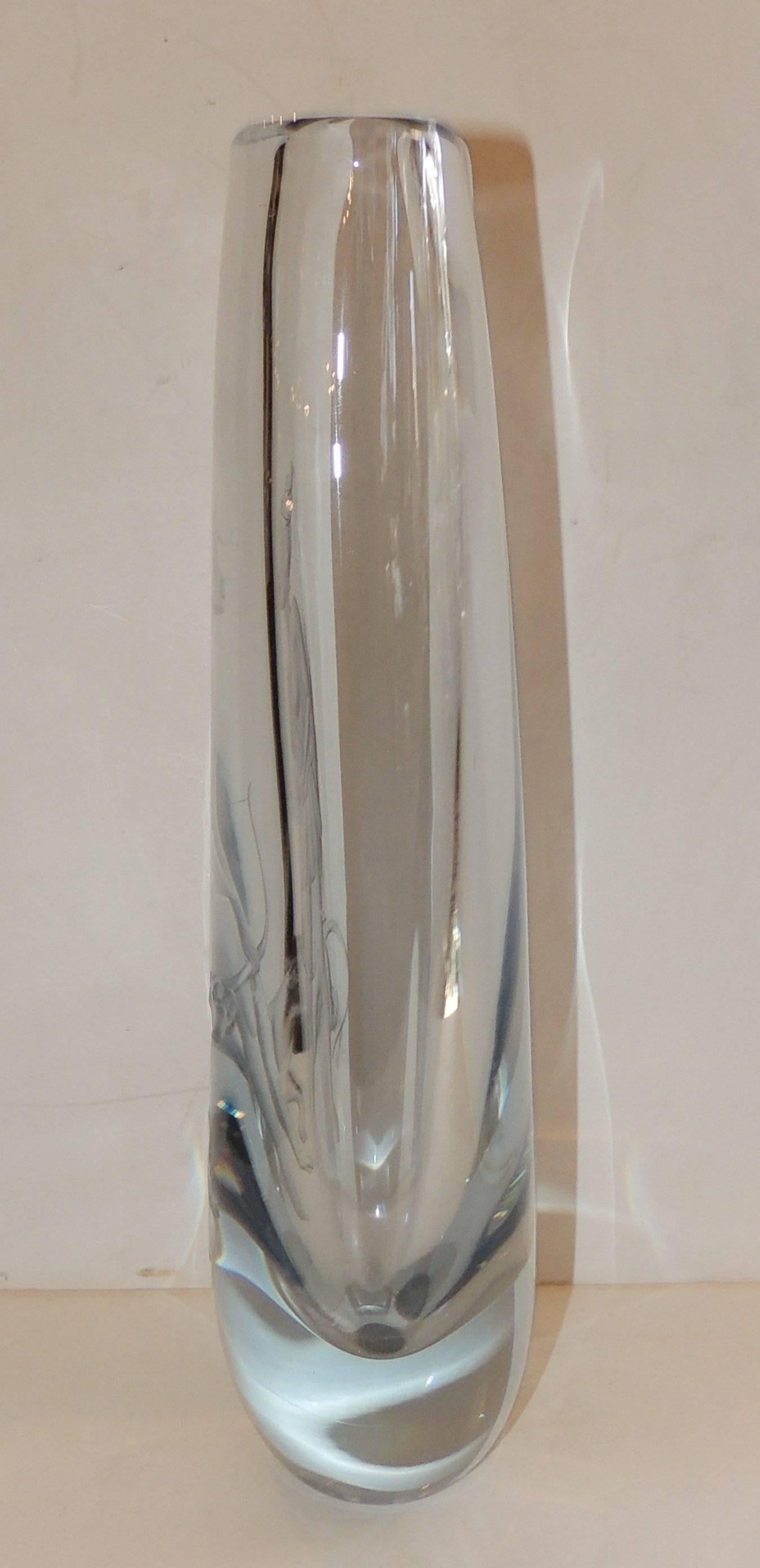 Mid-20th Century Beautiful Vintage Signed  Strombergshyttan Huntress Crystal Vase Collectable For Sale