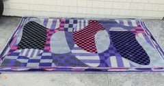 Merveilleux rare tapis vintage Emilio Pucci Mid-Century Retro Funky Art Deco Modern