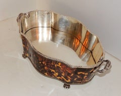 Wonderful English Silver Plated Tortoiseshell Jardinière Planter Centrepiece