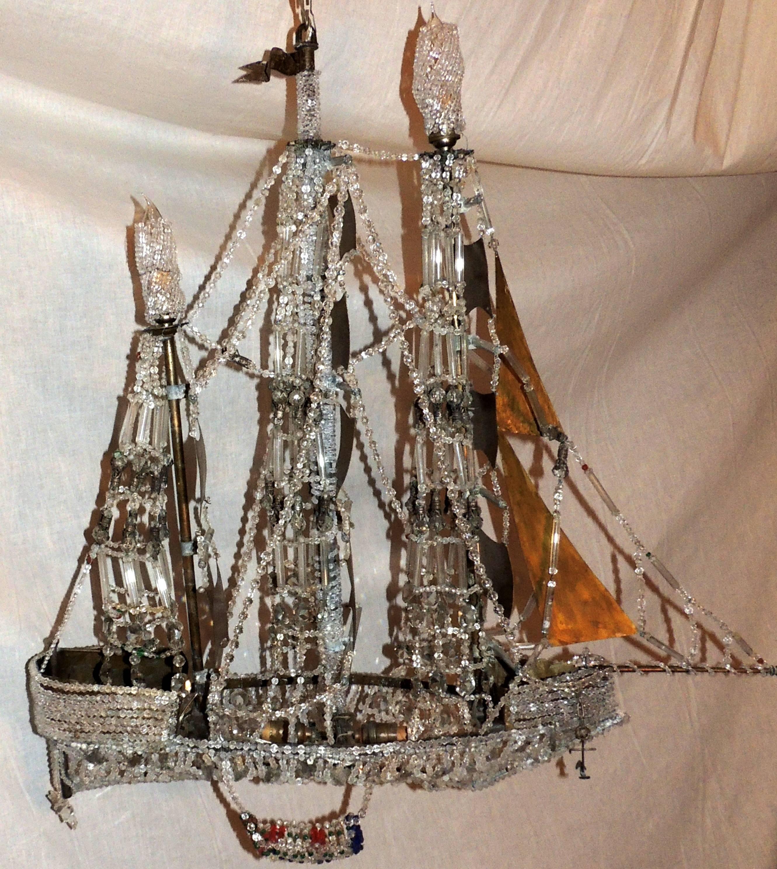 crystal boat chandelier