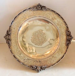 Wonderful Black Star & Frost Sterling Silver Centerpiece Cake Stand Plate Dish