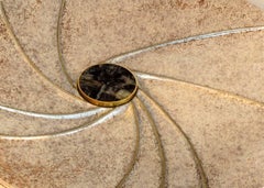 Fine Mid-Century Modern Lorin Marsh Round Centerpiece Precious Stone Silver