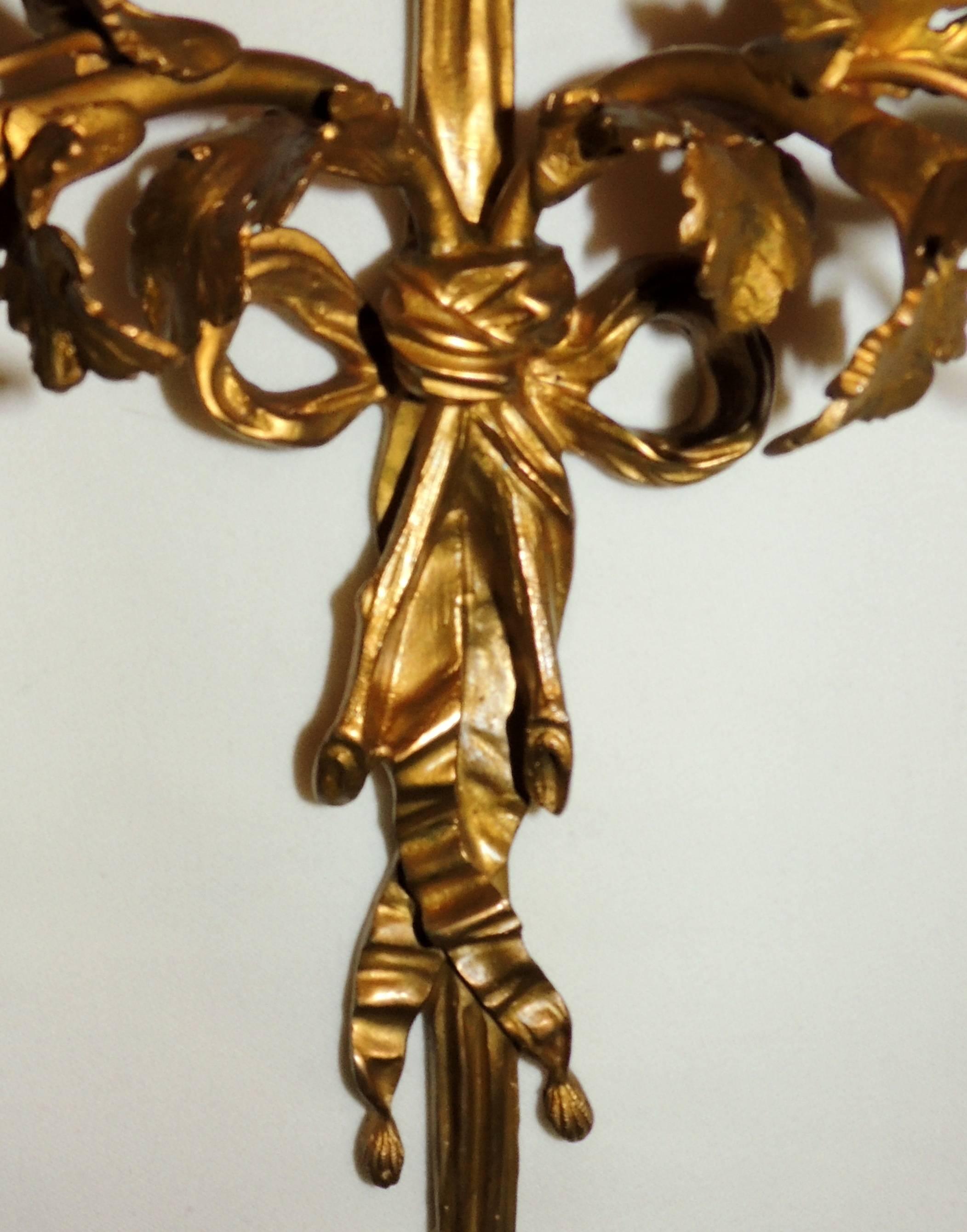 gold bow sconce