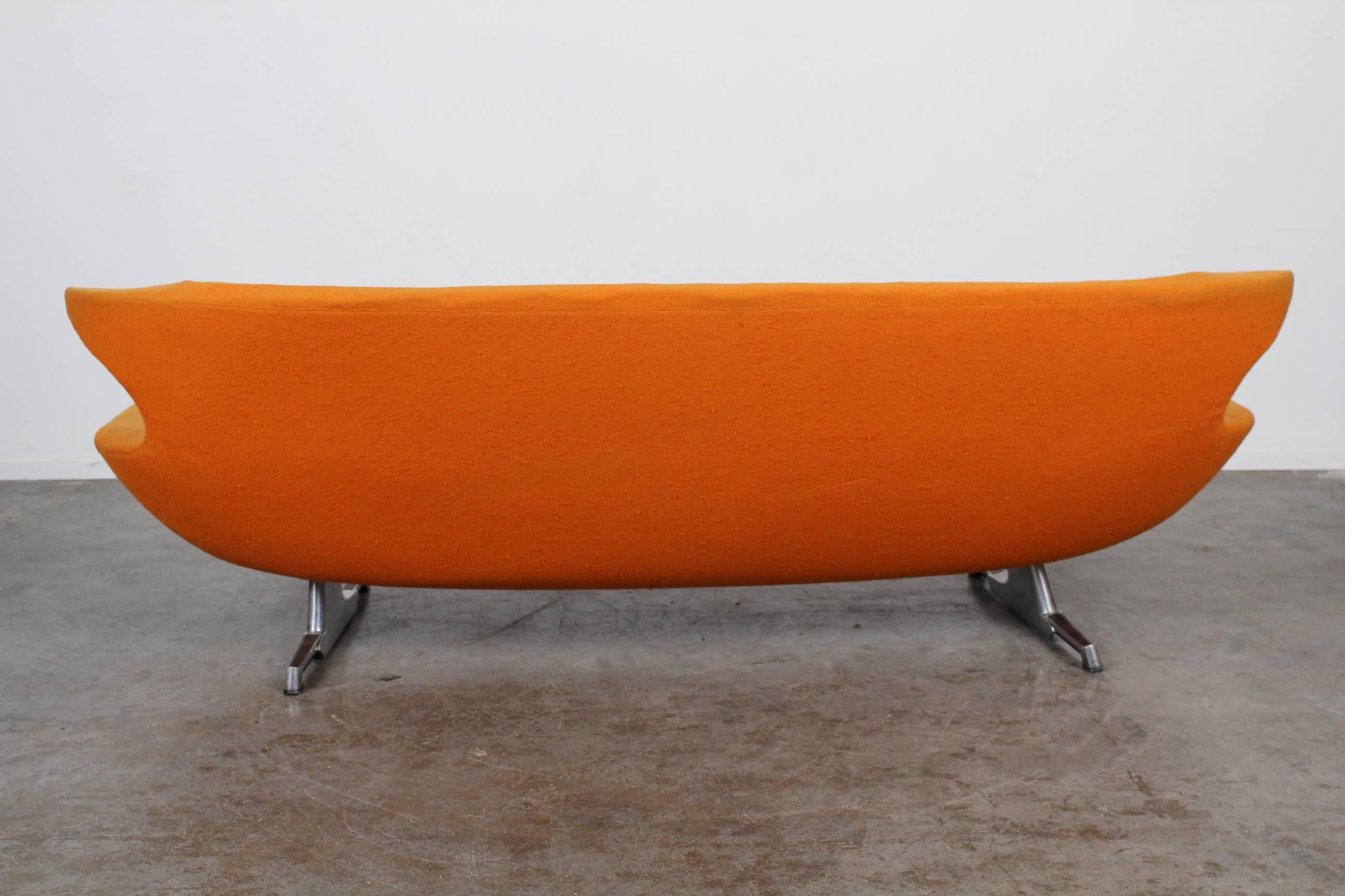 Mid-20th Century Rare Swedish Mid-Century Modern Wingback Sofa by Hans-Erik Johansson For Sale