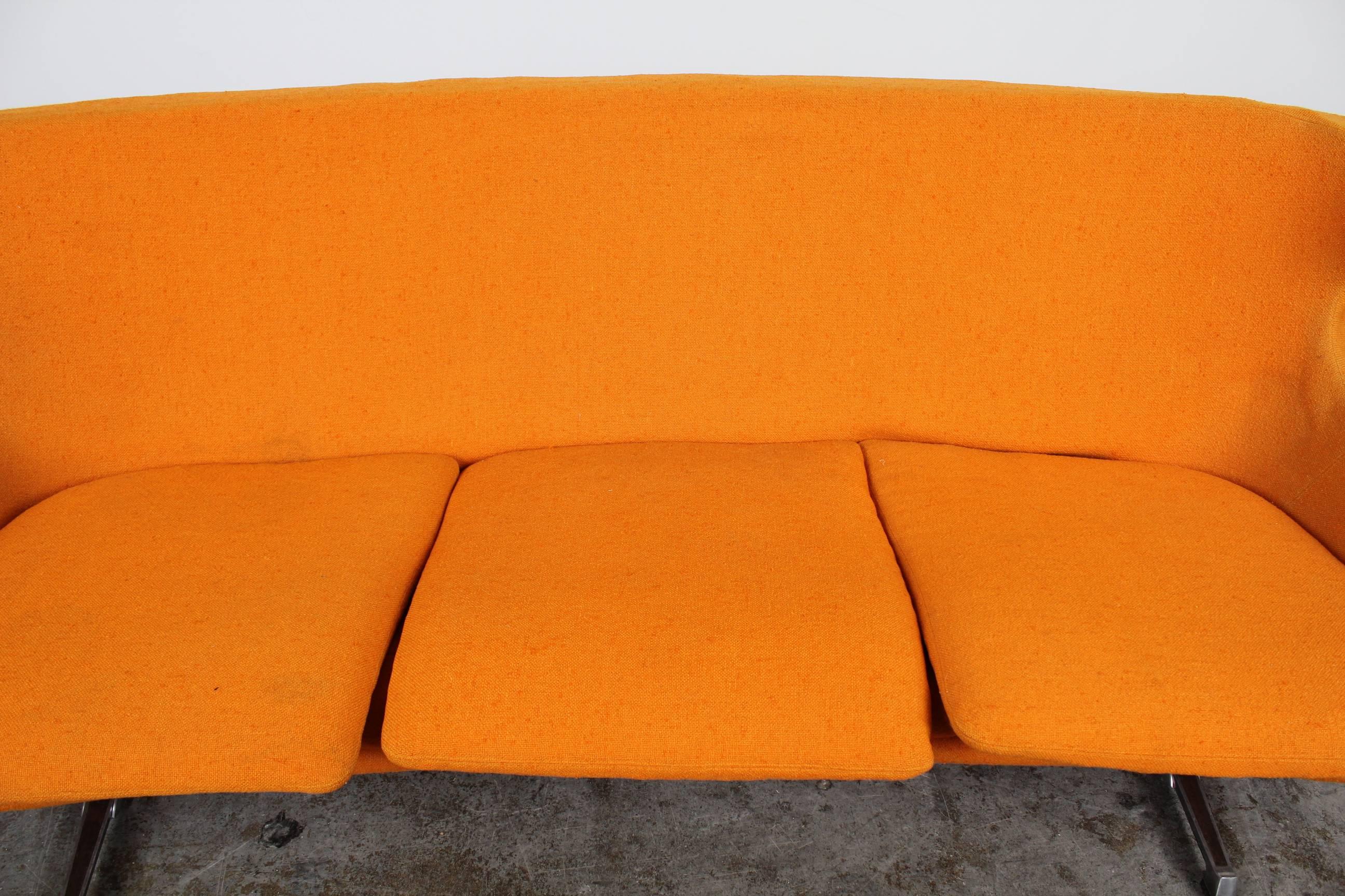 Rare Swedish Mid-Century Modern Wingback Sofa by Hans-Erik Johansson For Sale 3