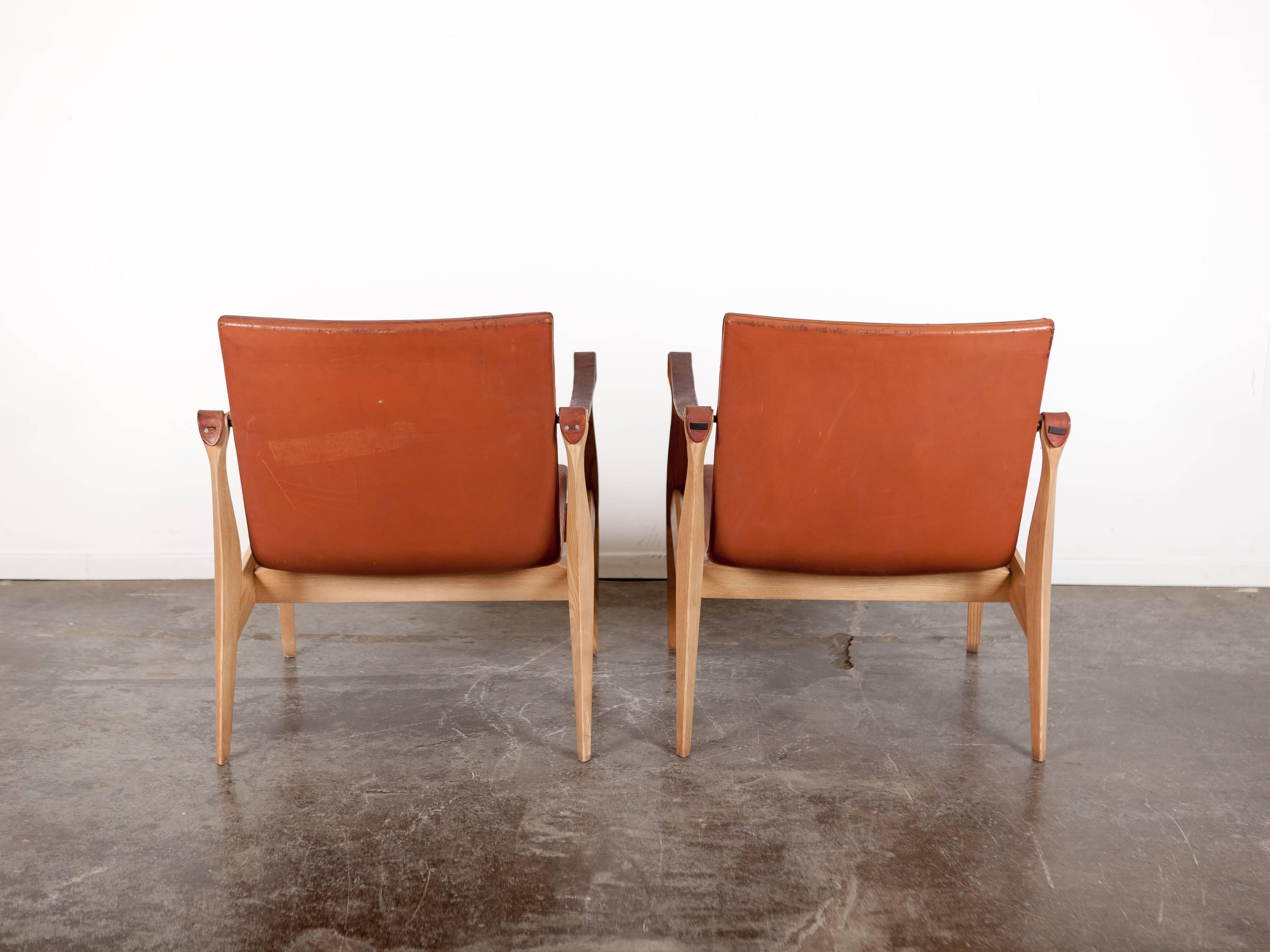 European Mid-Century Modern Safari Chairs by Ebbe & Karen Clemmensen