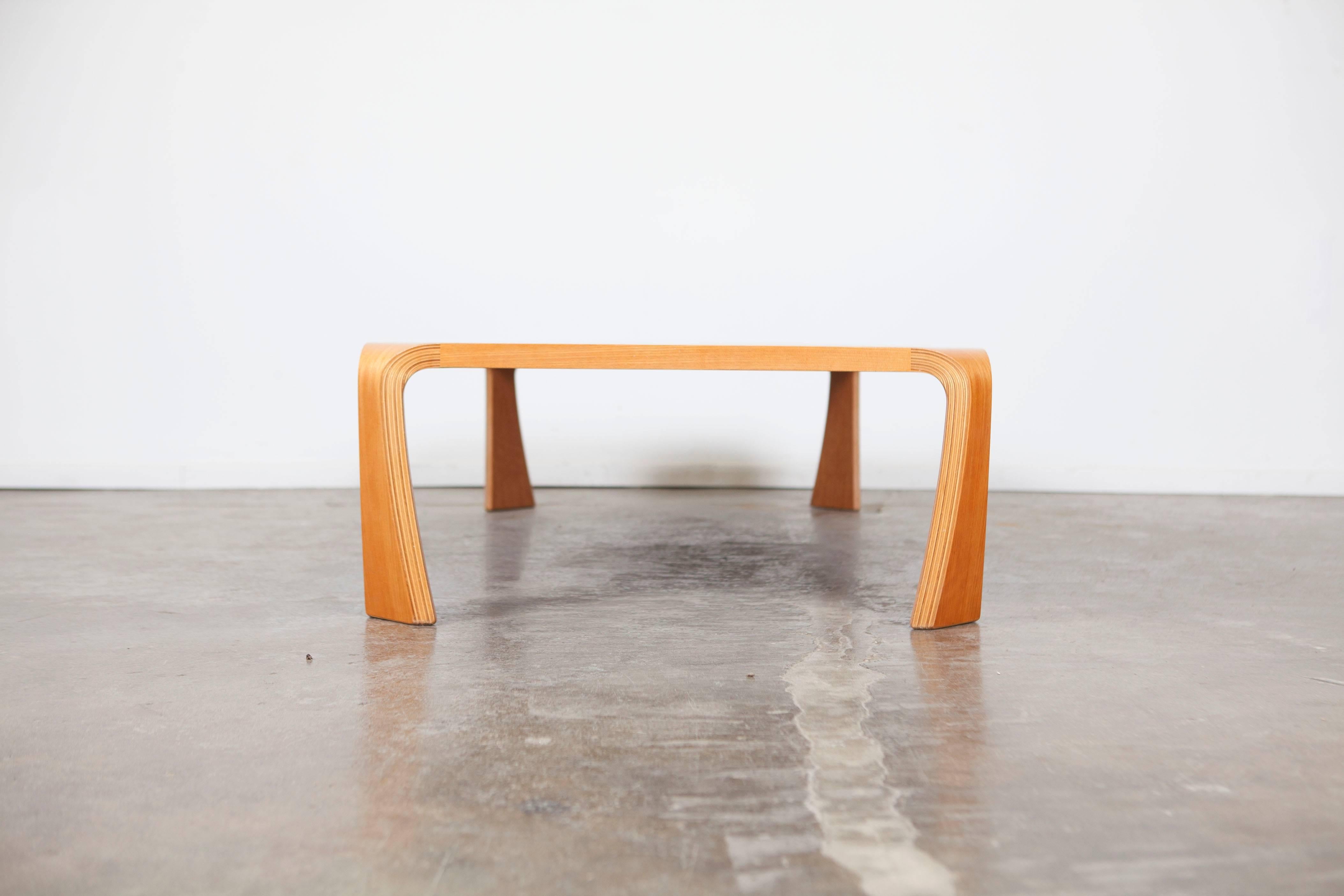 bent wood table