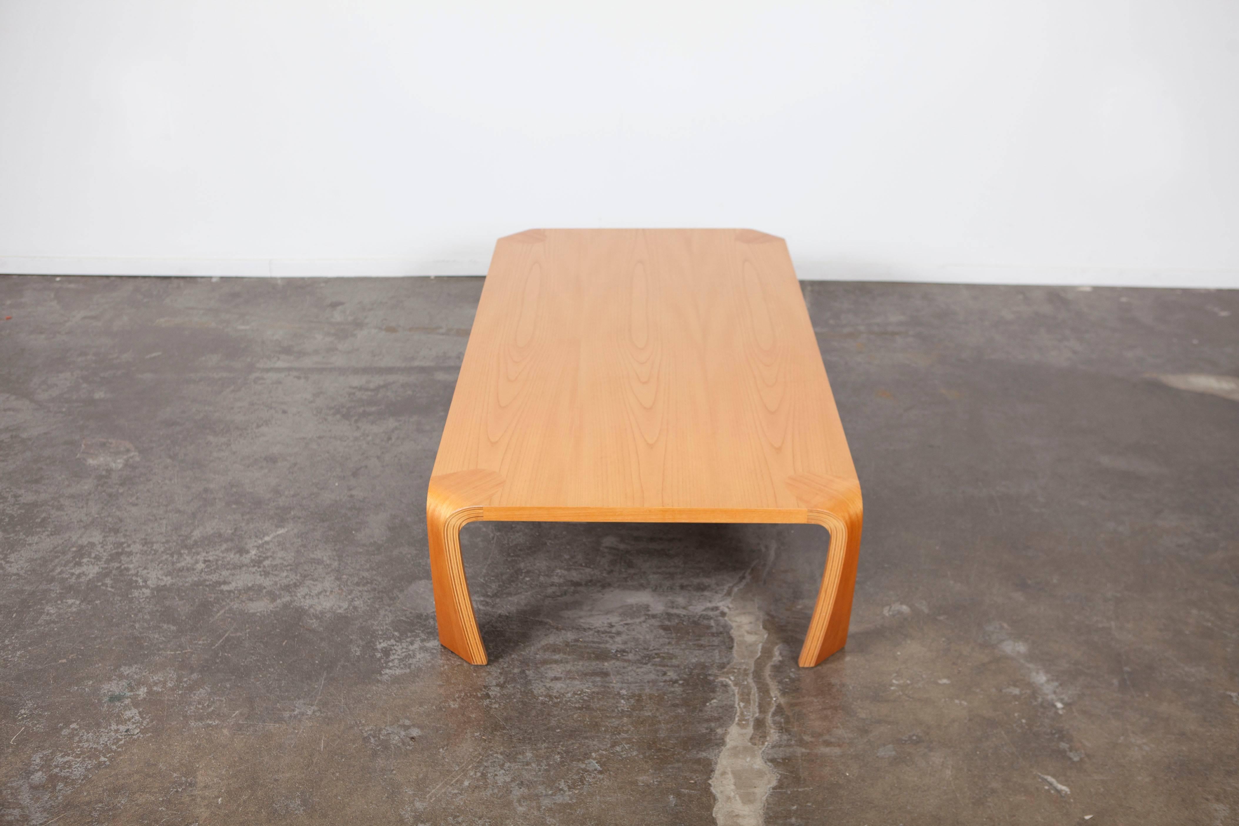 Japanese Saburo Inui Mid-Century Bent Wood Coffee Table