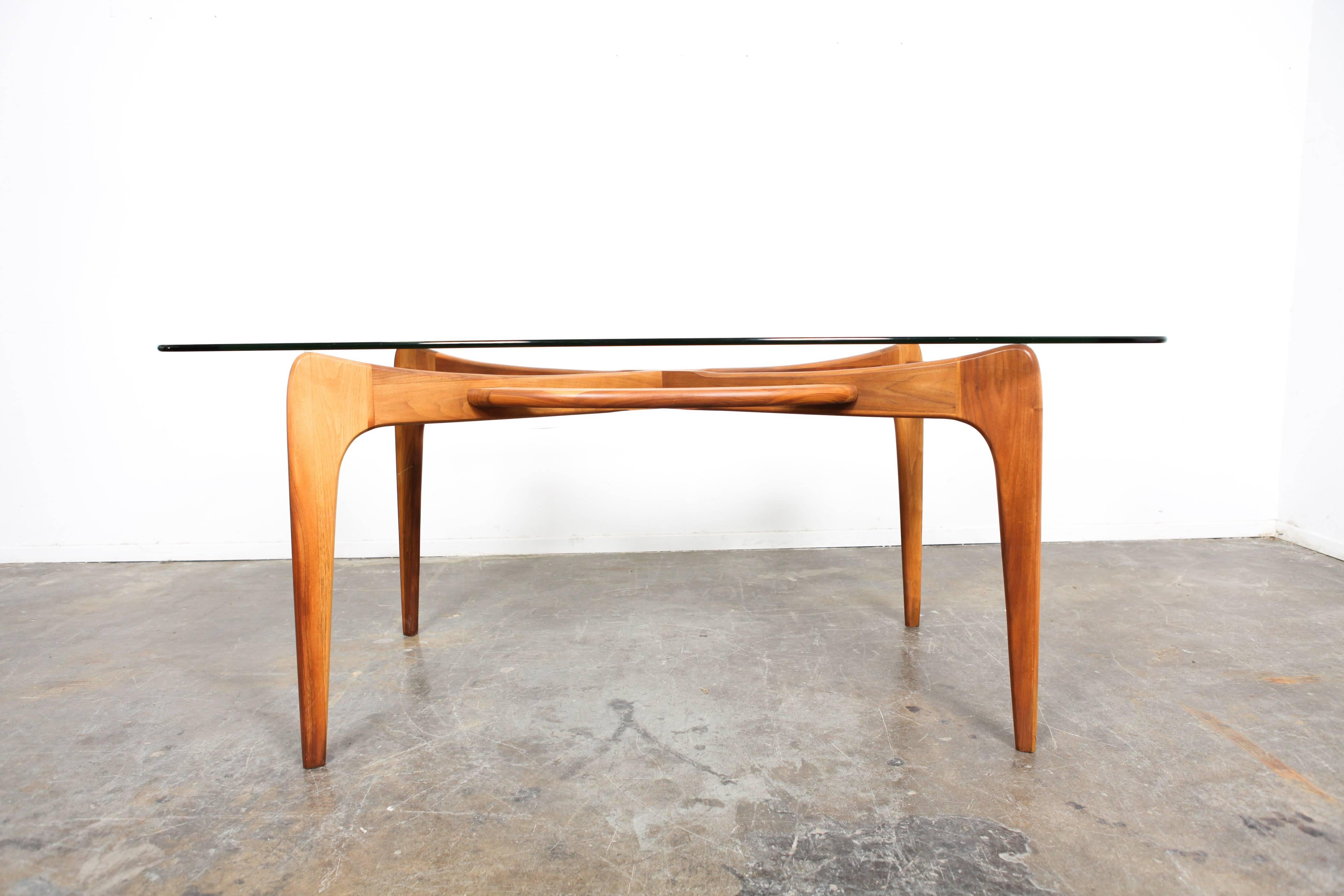 Adrian Pearsall Mid-Century Modern Walnut Dining Table In Excellent Condition In North Hollywood, CA