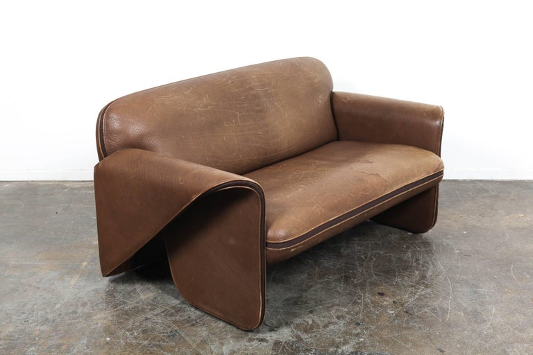 Pair of Leather Sofas, De Sede of Switzerland, Model 125 by Gerd Lange