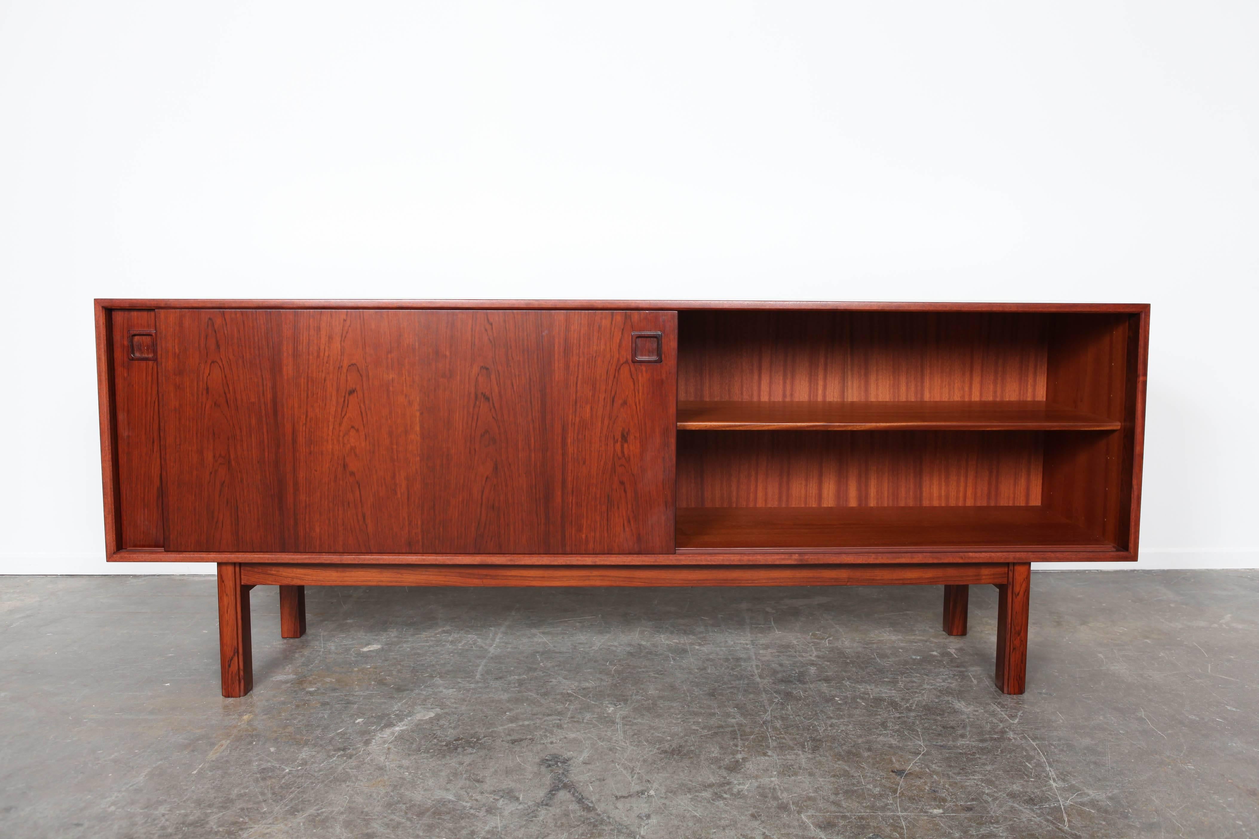 Danish, Mid-Century Modern, Rosewood Sideboard by Gunni Omann In Excellent Condition In North Hollywood, CA